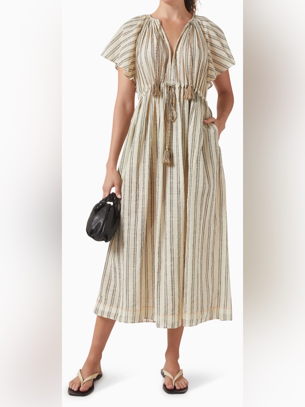 ULLA JOHNSON Ariane Striped Cover-up Dress